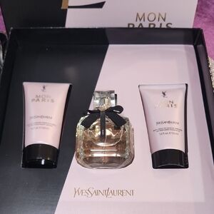 Yves Saint Laurent Mon Paris Fragrance and Lotion Set - Black and Pink
